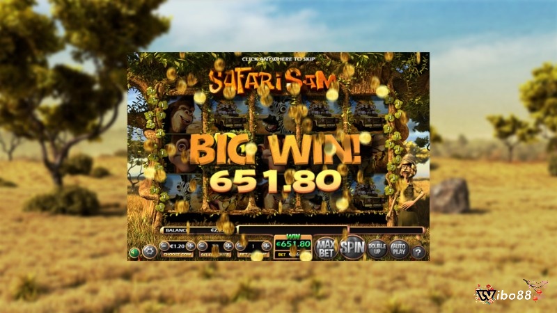 Có thể giành được thưởng BIG WIN lên đến 651.80