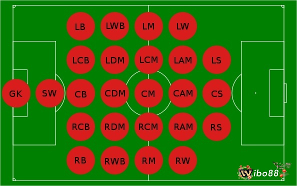 Cách phân bổ các vị trí trong bóng đá 11 người