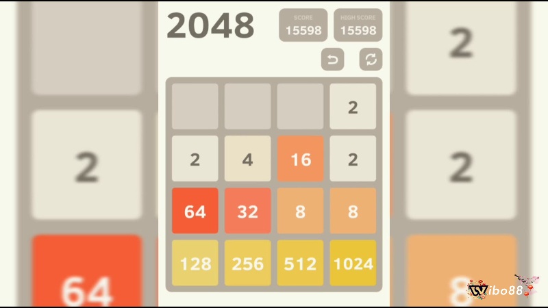 Game 2048 có thiết kế tối giản nhưng tinh tế và dễ nhìn