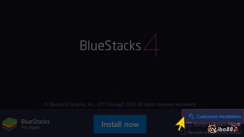 Chọn Customize Install