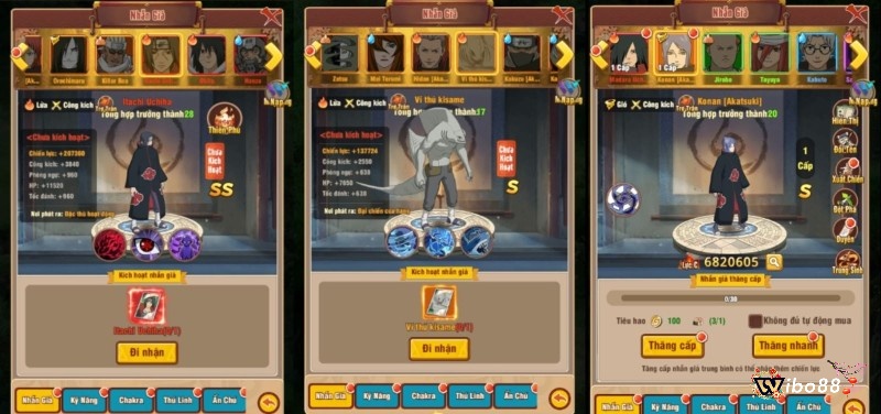 Thu thập và xây dựng đội hình ninja mơ ước