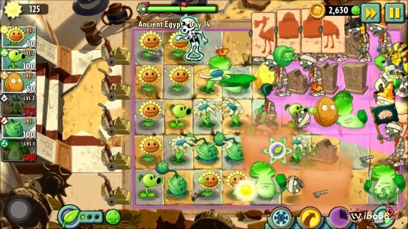 Màn chơi trong Plants vs. Zombies 2 nổi bật tính chiến thuật và sáng tạo.