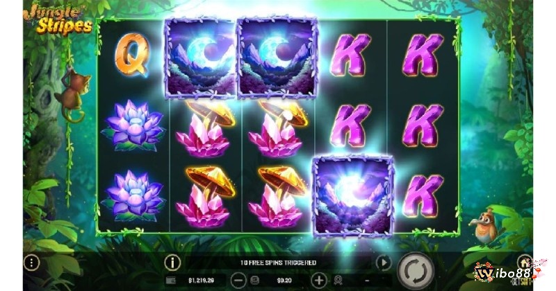 Biểu tượng bắt mắt trong slot jungle stripes